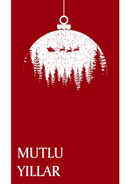Yılbaşı Temalı Kutlama Kartı (5,5x8 cm 100 Adet)