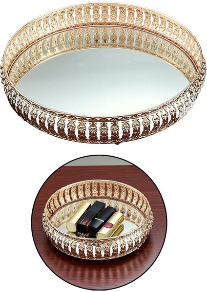 Dekoratif Tepsi, Mücevher Örü Için Altın I Tepsi 26CM (Yurt Dışından) modelleri