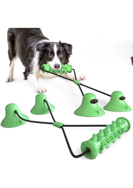 Çok Fonksiyonlu Vantuzlu Köpek Çiğneme Oyuncağı, Pet Molar Isırık Oyuncak, Vantuz Köpek Oyuncak Kauçuk Çiğneme Oyuncakları Diş Temizleme Için Interaktif Köpek Eğitim Halatı Pet Kaynağı (Yurt Dışından)