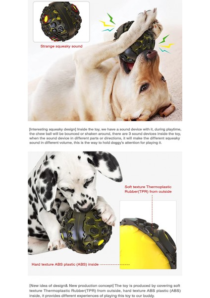Göktaşı Şekli Köpek Pet Molar Temizleme Topu Oyuncak Interaktif Siyah Destekli Husky Alaskan Golden Retriever Labrador Bulldog (Sarı) (Yurt Dışından) fırsatları