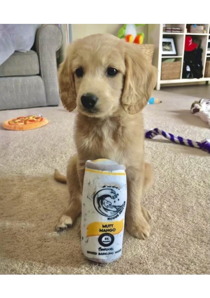 Pup Pençe Köpek Oyuncakları - Squeaker'lı Komik Sevimli Peluş Köpek Oyuncakları - Parodi Köpek Oyuncak (2'li Paket)（pembe，sarı） (Yurt Dışından)
