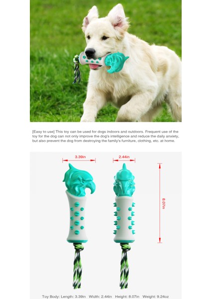 Interaktif Köpek Çiğneme Oyuncakları Şahin Asası Molar Oyuncak Halat Isırmaya Dayanıklı Köpek Diş Çıkarma Açık Eğitim Sarı (Yurt Dışından)