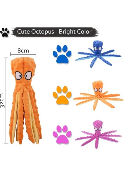Köpek Oyuncağı, Buruşuk Kağıtlı, Içi Boş Ahtapot Köpek Çiğneme Oyuncağı, Orta ve Büyük Köpekler Için Uygun (Sarı) (Yurt Dışından)