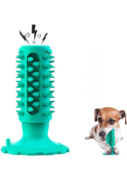 Köpek Diş Fırçası Cızırtılı Çiğneme OYUNCAKLARI–2020 Yükseltilmiş Sonic Yavru Diş Temizleme Çubuğu - Doğal Kauçuk Diş Bakımı Diş Fırçası, 2pcs Saman Temizleme Ile, Mavi (Yurt Dışından)