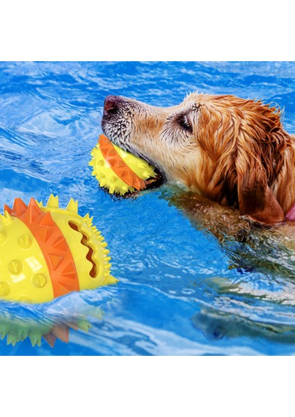 Köpek Çiğneme Oyuncağı, Çok Fonksiyonlu Evcil Hayvan Oyuncak Molar Cower Oyuncaklar, Köpekler Için Diş Temizleme Lastik Top Oyuncakköpek Çiğneme Oyuncağı (Sarı) (Yurt Dışından)