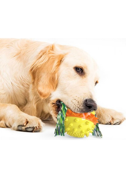 Köpek Çiğneme Oyuncağı, Çok Fonksiyonlu Evcil Hayvan Oyuncak Molar Cower Oyuncaklar, Köpekler Için Diş Temizleme Lastik Top Oyuncakköpek Çiğneme Oyuncağı (Sarı) (Yurt Dışından)