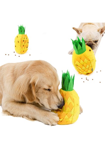Sevimli Ananas Köpek Koklama Oyuncak, Peluş Cızırtılı Snuffle Eğitim Evcil Hayvan Oyuncak, Yavru Kedi Için Interaktif Bulmaca Iq Cırlak Oyuncak, Ilginç Köpek Oyuncak (Yurt Dışından)