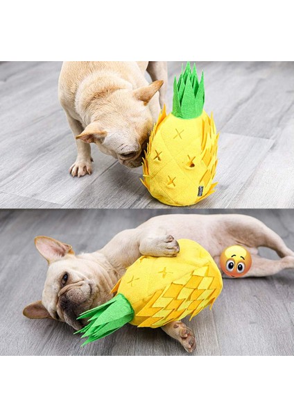 Sevimli Ananas Köpek Koklama Oyuncak, Peluş Cızırtılı Snuffle Eğitim Evcil Hayvan Oyuncak, Yavru Kedi Için Interaktif Bulmaca Iq Cırlak Oyuncak, Ilginç Köpek Oyuncak (Yurt Dışından)