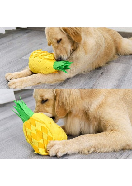 Sevimli Ananas Köpek Koklama Oyuncak, Peluş Cızırtılı Snuffle Eğitim Evcil Hayvan Oyuncak, Yavru Kedi Için Interaktif Bulmaca Iq Cırlak Oyuncak, Ilginç Köpek Oyuncak (Yurt Dışından)