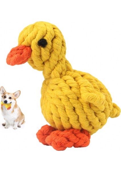 Yavru Köpek Çiğneme Oyuncakları, Eğitim Için Köpek Tasma Oyuncakları, Köpek Yavrusunun Sıkıntısını ve Kaygısını Önlemek Için Pamuk Ipli Oyuncaklar (Ördek) (Yurt Dışından)