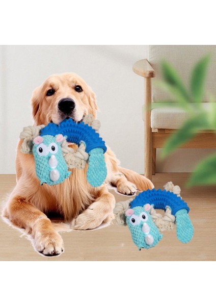 Köpek Oyuncakları Sevimli Gergedan Çekme Interaktif Halat Düğümü Oyuncak Kapalı Cızırtılı Köpek Oyuncakları, Yavru Köpekler Veya Küçük ve Orta Köpekler Için Uygun (Mavi) (Yurt Dışından) indirimleri