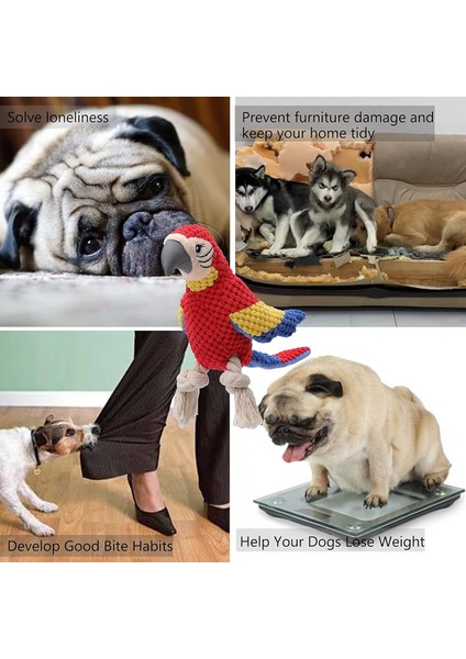 Köpek Peluş Oyuncaklar Köpek Oyuncakları Cızırtılı Interaktif Doldurulmuş Köpek Oyuncakları Büyük Irk Küçük ve Orta Köpekler Için Köpek Yavrusu, Papağan (Yurt Dışından) indirimleri
