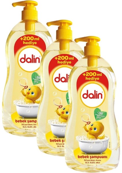 Dalın 900 ml 3 Adet Şampuan