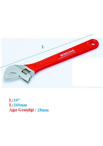Izeltaş Izeltaş 10&quot; Kurbağacık Anahtar Süper Izoleli