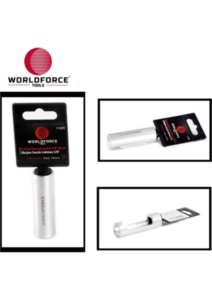 Worldforce 3/8&quot; 14MM Yarık Sensör Lokma Anahtar