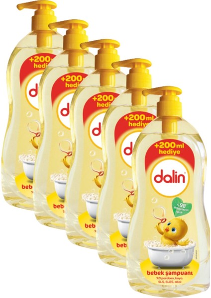 Şampuan 5 Adet 900 ml 700+200 ml