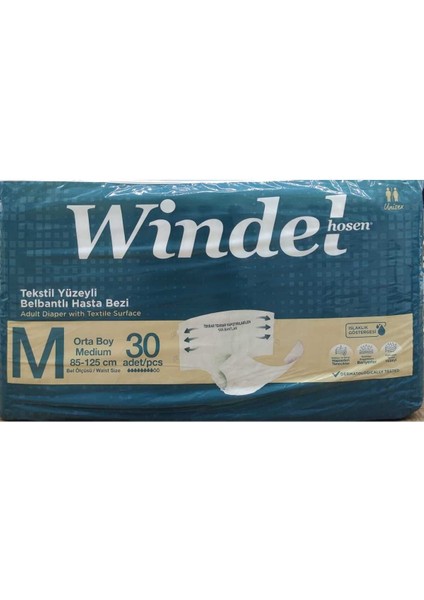 Windelhosen Windelhosen Bel Bantlı Medium Hasta Alt Bezi 30lu 2 Paket (60adet)