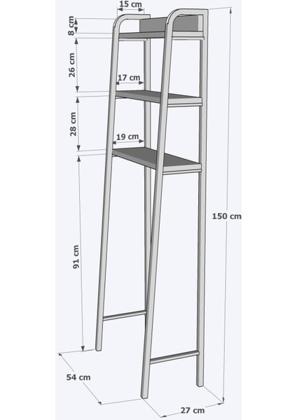 Wc Arkası Klozet Rafı Klozet Üstü Raf ve Organizatör Havluluk Banyo Düzenliyici modelleri