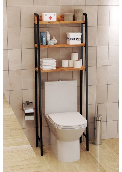 Wc Arkası Klozet Rafı Klozet Üstü Raf ve Organizatör Havluluk Banyo Düzenliyici