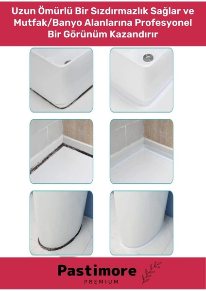 Duş Pvc Lavabo Küvet Tezgah Kenar Banyo Mutfak Pencere 3,2 mt Su Sızdırmaz Geçirmez Yalıt