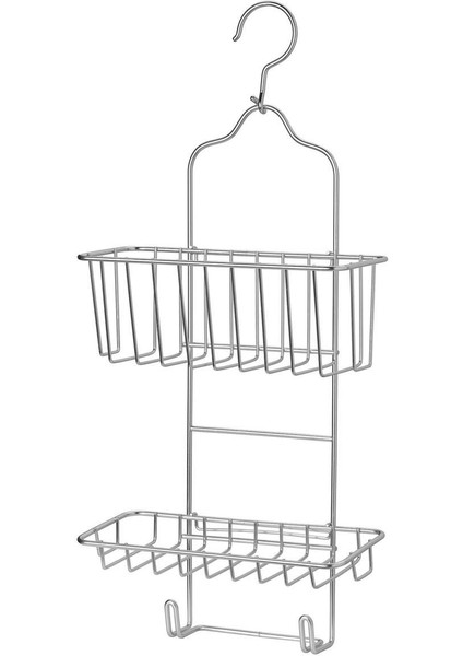 Ikea 2 Katlı Askılı Paslanmaz Çelik Duş Sepeti 24X53 cm