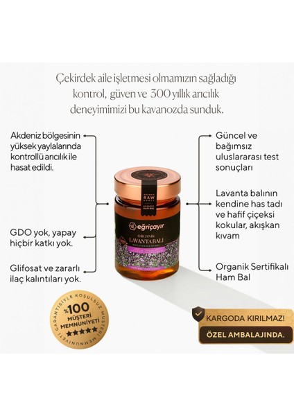 Lavanta Balı Organik 450g