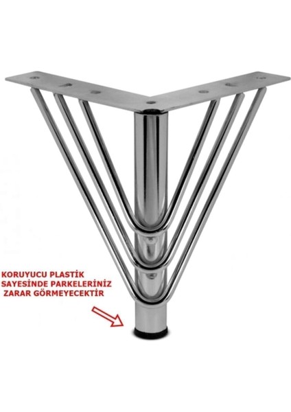 Üçgen Model Krom Metal Mobilya, Dolap, Koltuk, Kanepe, Tv Ünitesi Ayakları 15 cm Metal (4 Adet) fiyatları