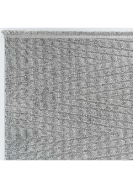 Newyork 3107 Gri Yumuşak Tuşeli Halı Kilim Salon Koridor Kesme Yolluk Dokuma Makine Halısı