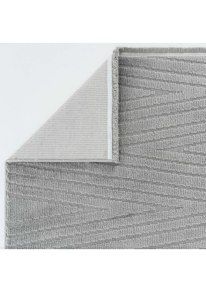 Newyork 3107 Gri Yumuşak Tuşeli Halı Kilim Salon Koridor Kesme Yolluk Dokuma Makine Halısı