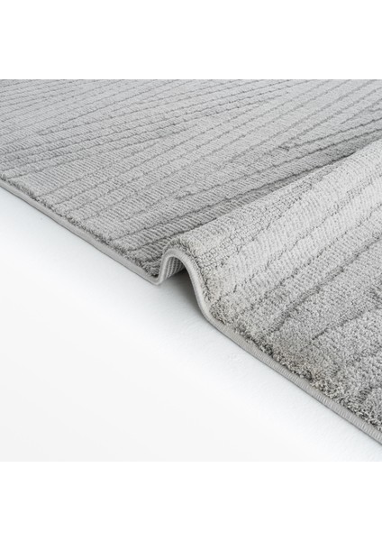Newyork 3107 Gri Yumuşak Tuşeli Halı Kilim Salon Koridor Kesme Yolluk Dokuma Makine Halısı