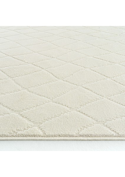 Newyork 3109 Krem Yumuşak Tuşeli Halı Kilim Salon Koridor Kesme Yolluk Dokuma Makine Halısı