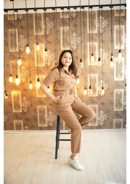 Beli Lastikli Gabardin Tulum