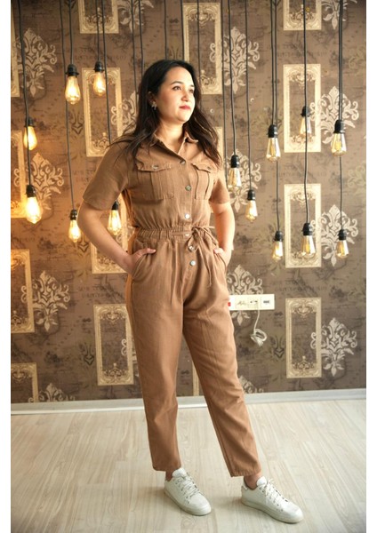 Beli Lastikli Gabardin Tulum
