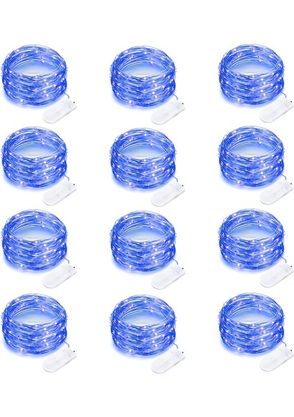 12 Paket Peri Işıkları Pille Çalışan Dize Işıklar 7 Feet 20 LED Su Geçirmez Noel Işıkları Gümüş Tel Ateşböceği Yıldızlı Ay Işıkları Yatak Odası Için Dıy Parti Düğün Veranda Noel ( (Yurt Dışından)