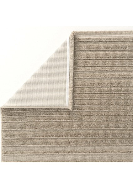 Newyork 3102 Vizon Yumuşak Tuşeli Halı Kilim Salon Koridor Kesme Yolluk Dokuma Makine Halısı
