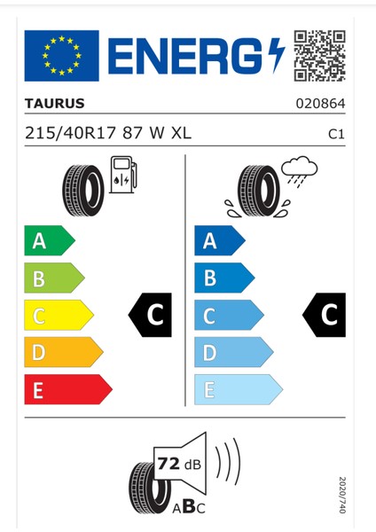 215/40 R17 87W Xl Ultra High Performance Oto Yaz Lastiği Üretim 2024