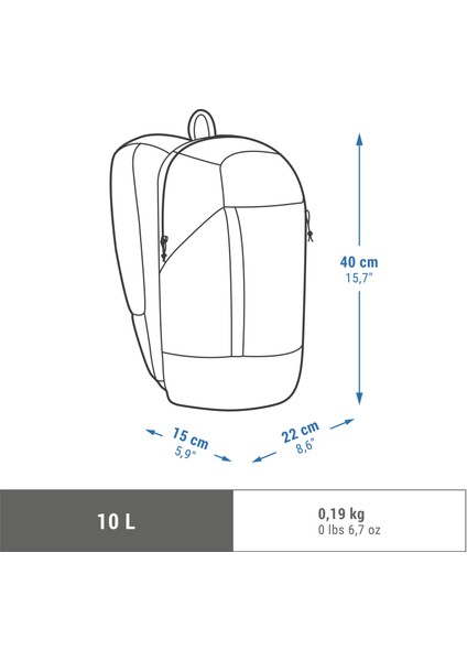 Quechua Outdoor Sırt Çantası - 10 L - Yeşil - NH Arpenaz 100