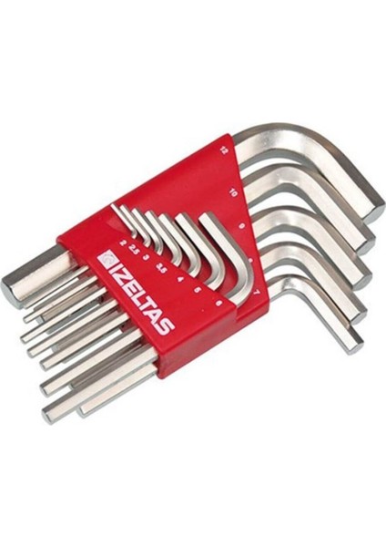 Izeltaş Allen Anahtar Takımı 12'li-Kısa Boy