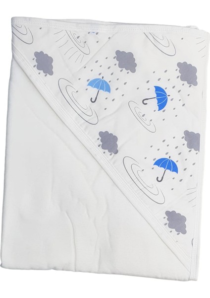 Tülbentli Bebek Banyo Havlusu Şemsiye Desen 75X85 cm