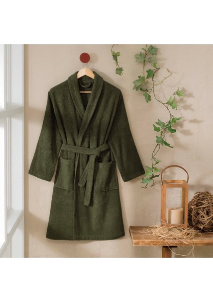 Şalyaka Pamuk Bornoz Haki S/m