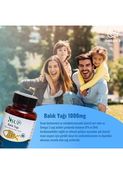 Omega 3 Balık Yağı (Epa/Dha) 1000 Mg 50 Softjel