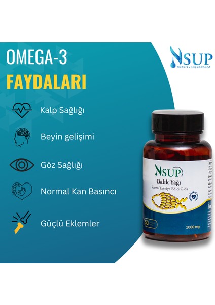 Omega 3 Balık Yağı (Epa/Dha) 1000 Mg 50 Softjel