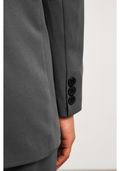 Loose Fit Feminen Antrasit Kadın Blazer Ceket fırsatları
