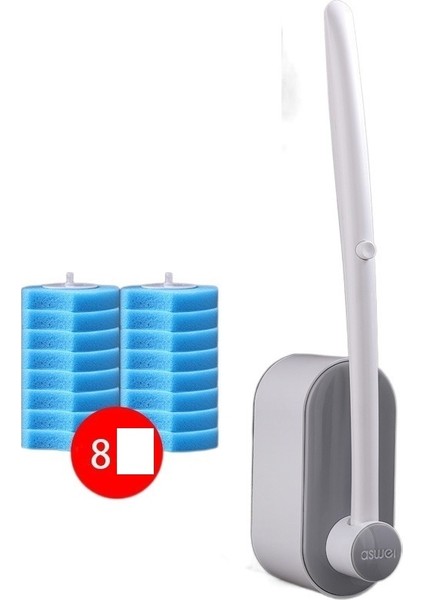 Banyo Ölü Açı Yok Uzun Saplı Ev Tipi Tuvalet Temizleme Tek Kullanımlık Fırça (Yurt Dışından)