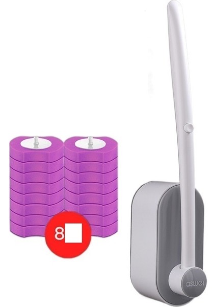 Banyo Ölü Açı Yok Uzun Saplı Ev Tipi Tuvalet Temizleme Tek Kullanımlık Fırça (Yurt Dışından)