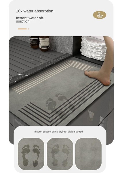 Banyo Emici Yer Matı Diatom Çamur Yastığı Tuvalet Ayak Matı Tuvalet Kapısı Kaymaz Çabuk Kuruyan Halı Paspas (Yurt Dışından) fırsatları