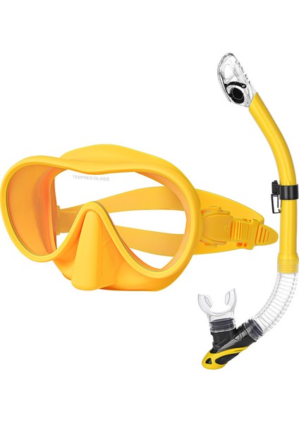 Sıvı Silikon Büyük Çerçeve Dalış Gözlüğü Şnorkel Seti (Yurt Dışından)