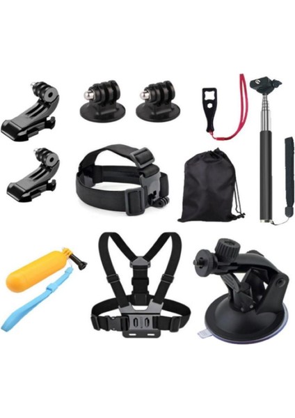 Tüm Aksiyon Kameralara Uyumlu Evrensel Aksesuar Seti 11 Parça
