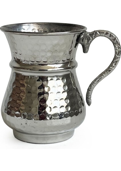 Kordonlu Bakır Maşrapa Bardak Nikel Kaplama