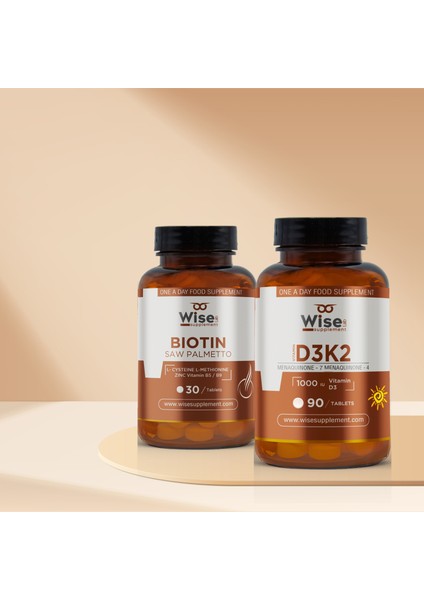 Biotin 2500 Mcg 30 Tablet + Vitamin D3 K2